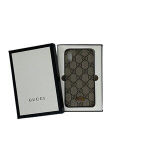 Gucci NWT iPhone 7 Case Cover X / XS Ophidia GG Monogram #587672 Gray Gift Box